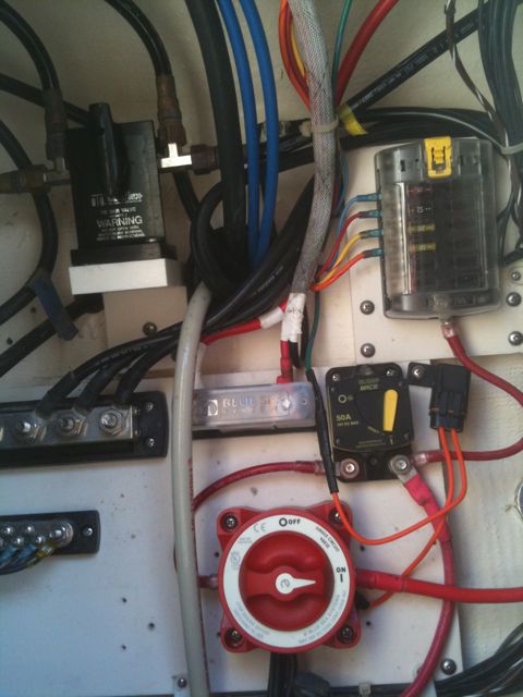 A random view of the starboard battery switch and wiring