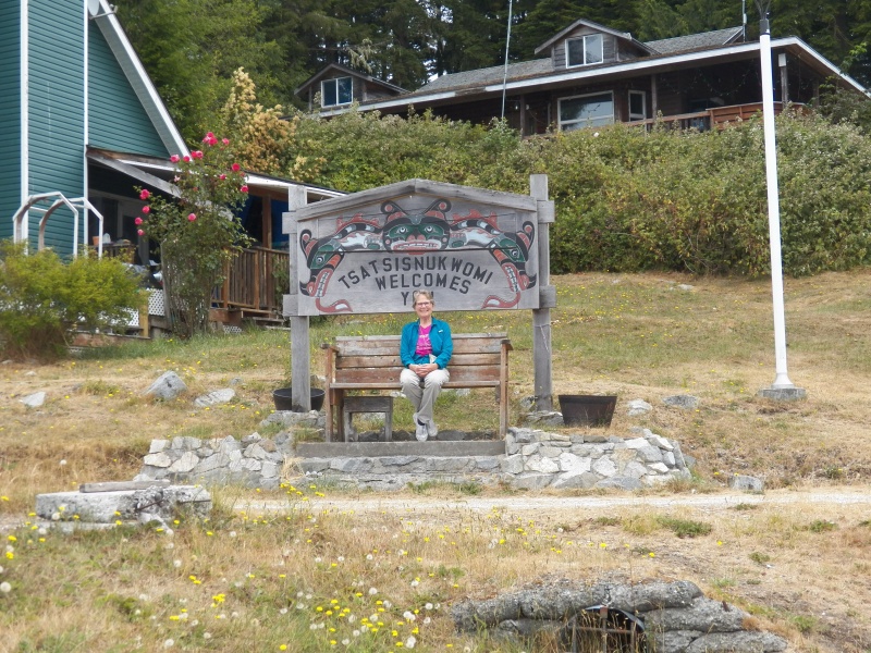 A shore visit.  On charts this is "New Vancouver," however I was told by a First Nations resident that New Vancouver is the "government name."  The real name is Tsa&#817;dzis'nukwa&#817;me.  Say that fast three times.