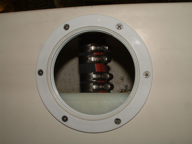 A view from the newly installed access plate