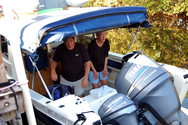 About to cast off the dock lines