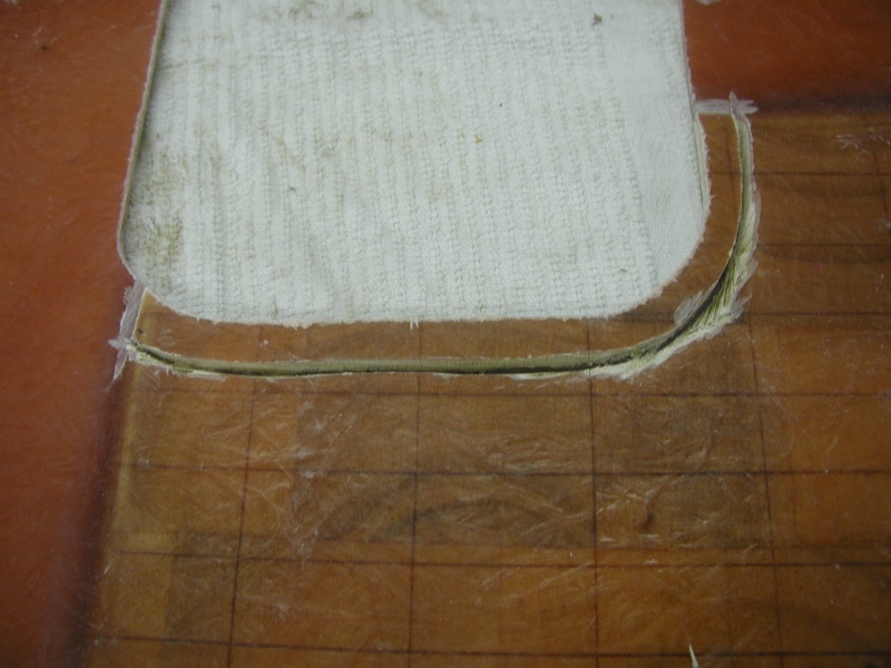Above Gas Tank Access : under cut the panel balsa for the edge trim. I sealed the balsa with West system epoxy thinned with tolulene for penetration