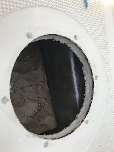 Access port above the bilge pump.
