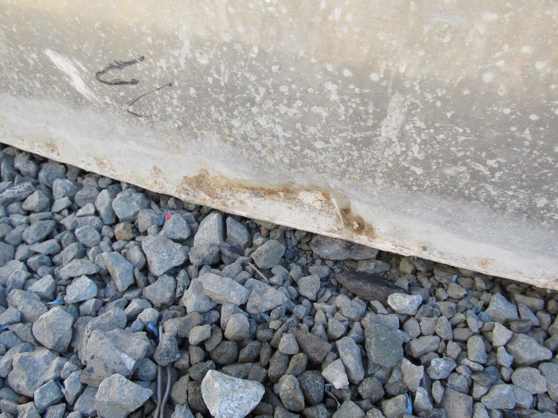 Actual area that was leaking.  The other side was close.  What lay underneath was unknown until the tank was removed.