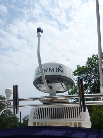 Added Garmin HD radar to our 4208 seems to work well, also added a very bright led all around light looks great works well, got the fuel management paddle wheel added,plus a second Lowrance multi function Gps for back up.