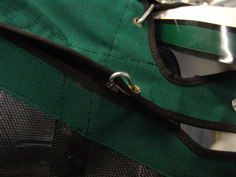 Added quick clip to secure zipper.