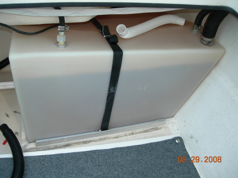 Additional view showing the old baitwell drain hose.