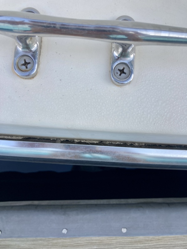 After over 100 locks, ungodly number of fuel docks and some fixed and floating docks at marinas of varying states of luxury and decay a few feet of the port side rub rail was no longer tight against the hull
