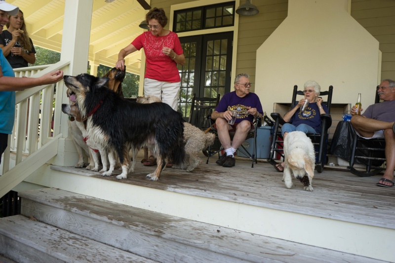 After the swim--treats for all.
