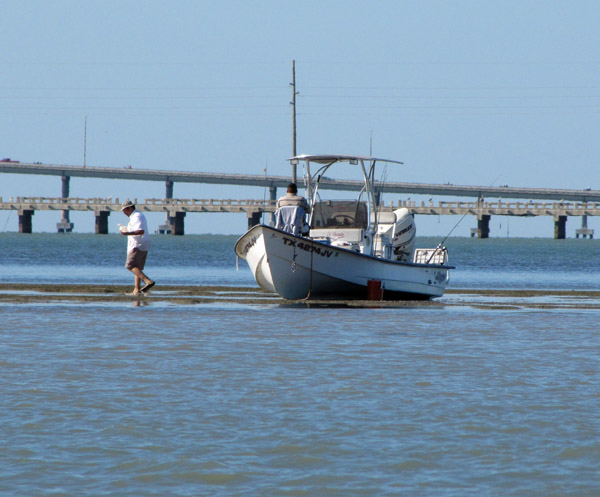 aground