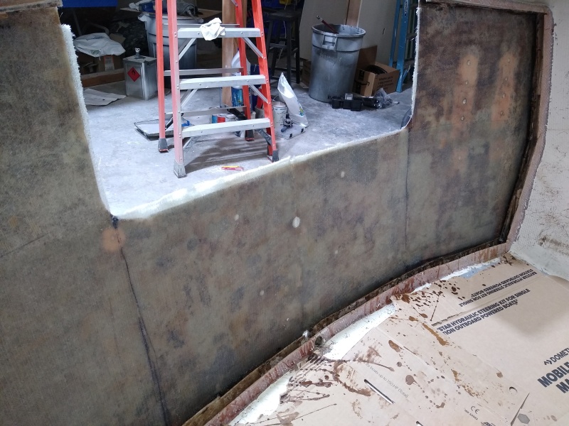 All coring removed, couple of layers of matt added.