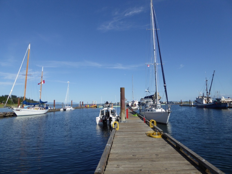 All tied up at visitor dock in Comox. 190 NM on this trip so far.