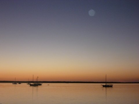 An anchorage near the entrance to our marina