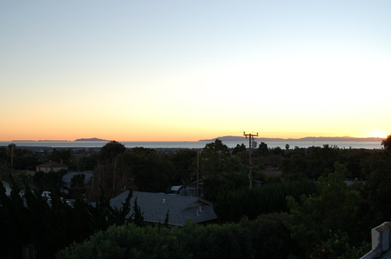 Anacapa and Santa Cruz Island from the house.
