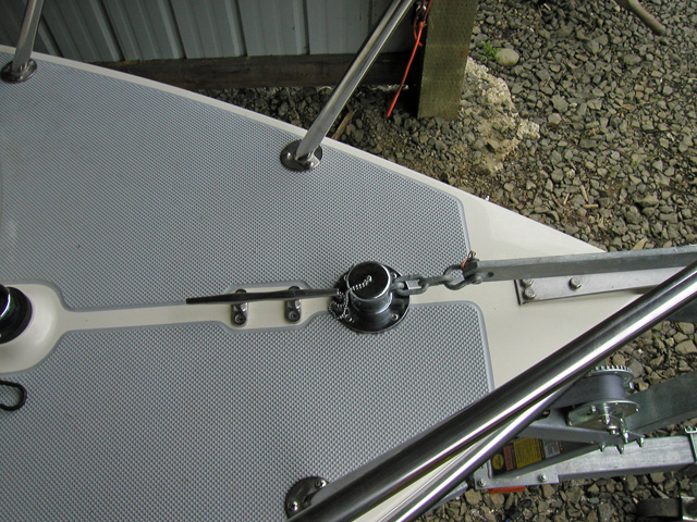 Anchor rode deck pipe view 2