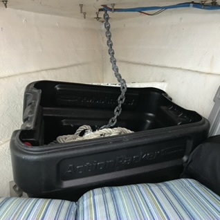 Anchor storage bin