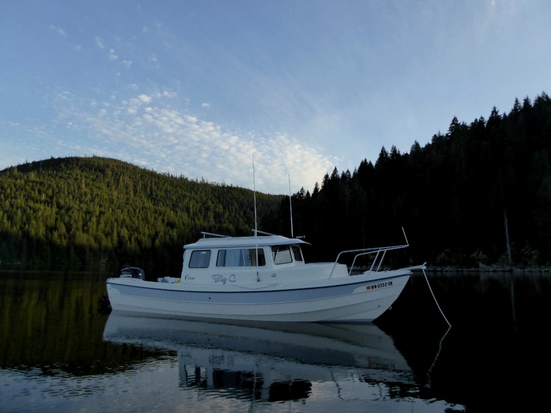 Anchored in Waiatt Bay, Quadra Island, Tuesday July 4th