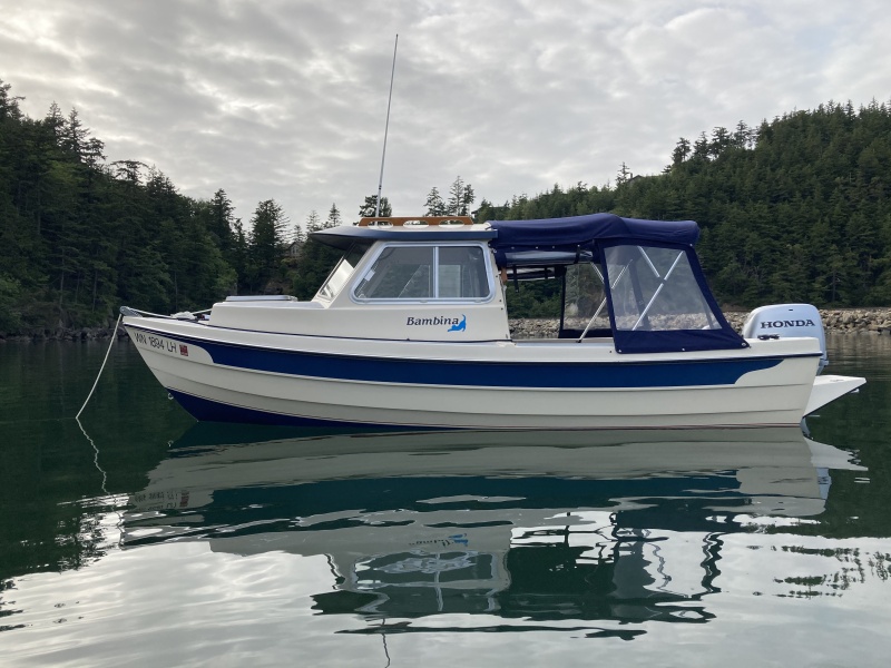 Another first: anchored in Chuckanut Bay, thanks to the adventures of Pat and Patty for the idea.