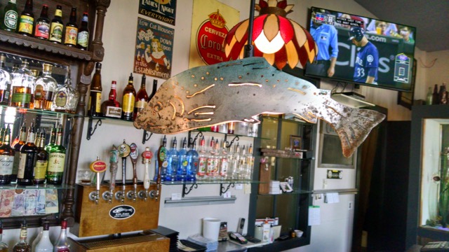 Another light fixture at the Blue Water Bar and Grill.