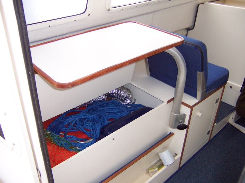 Another shot of foot and bench seat locker access.