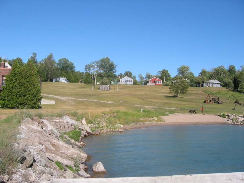 Another view of Lime Island Harbor and rental DNR cabins