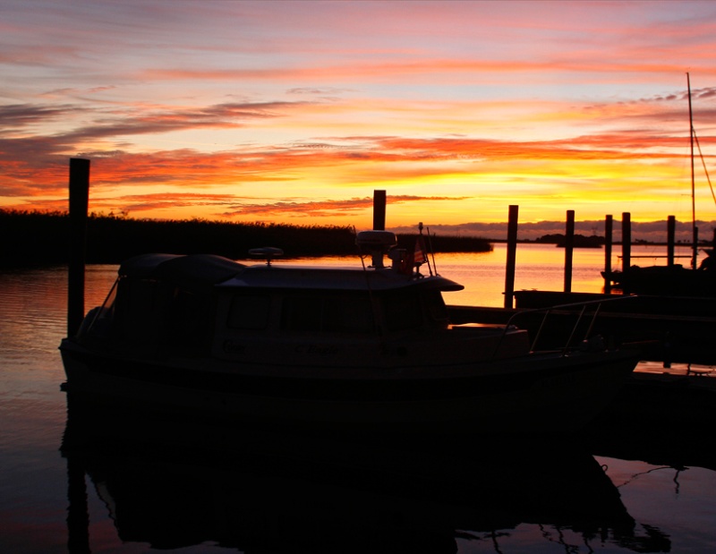Apalach Sunrise with C Eagle in the foreground