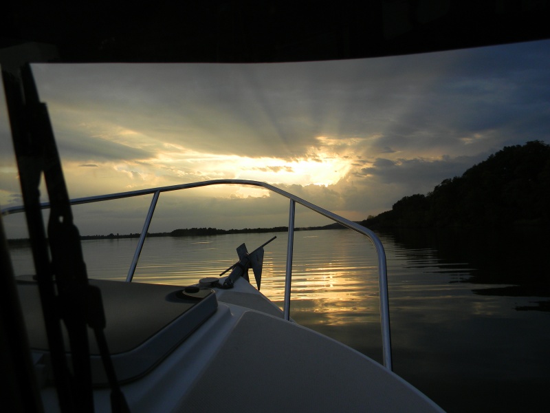Ark River mile 235 - evening on the river