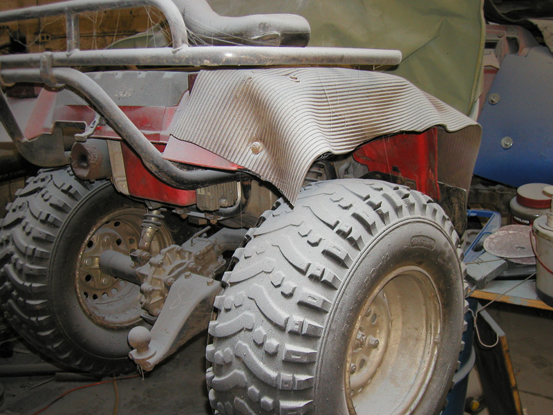 As you move away from the boat, a little less dust
