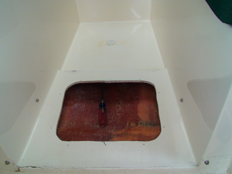 Astern of the porta pot area.