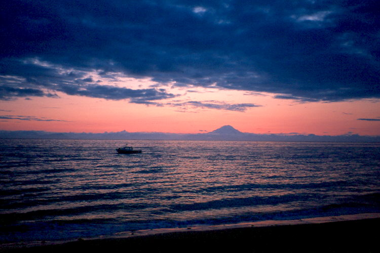At anchor, Redoubt volcano - Cook Inlet, AK