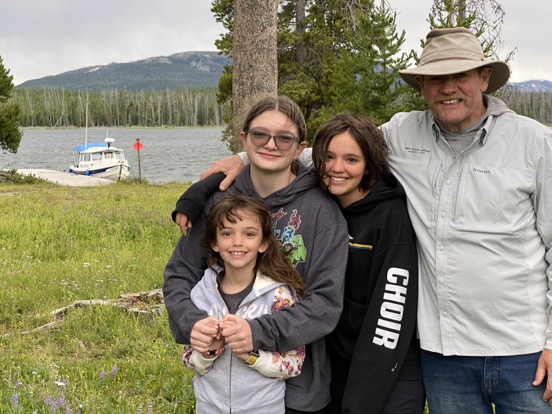 At Eagle Bay with the grandkids