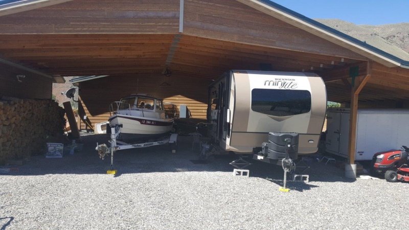 At home under the carport
