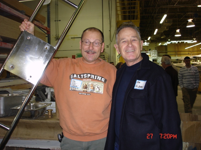 At the factory Jon (C-LOU)
   and Joe (R-MATEY)