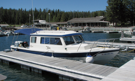 At the slip at Bridge Bay Marina