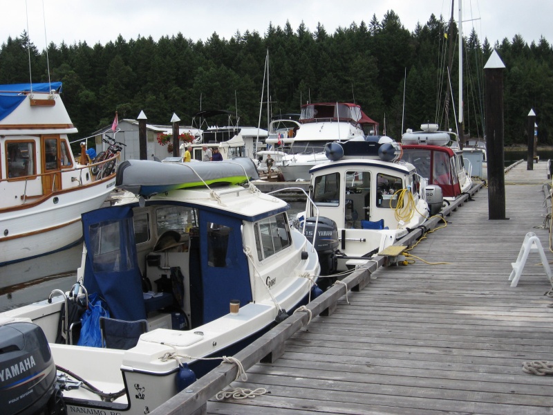 At the small marina in Thetis Island.  Dreamer then C-Renity and Madi's Bunk.  After the CBGT we went through the fog up to Thetis