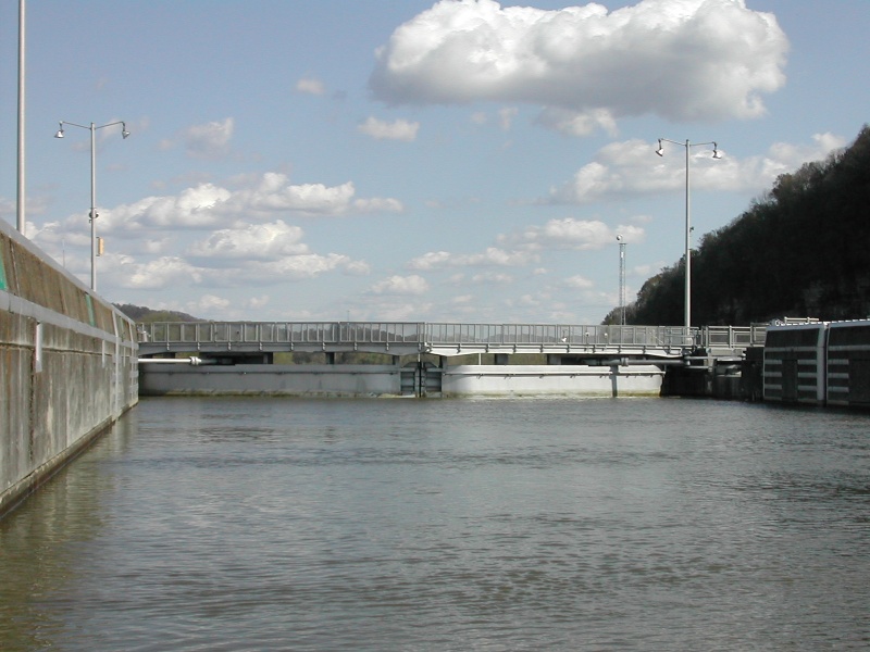 At the top of the lock