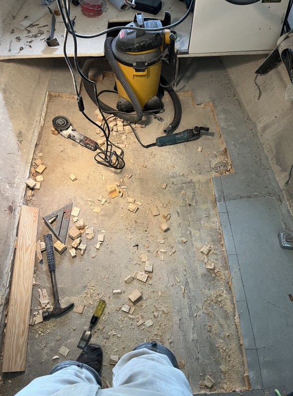 Balsa looking cleaner but still maxing out my moisture meter