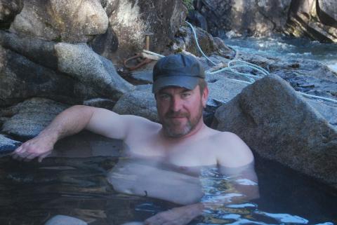 Baranof Hot Springs lower pool, Baranof Creek in background