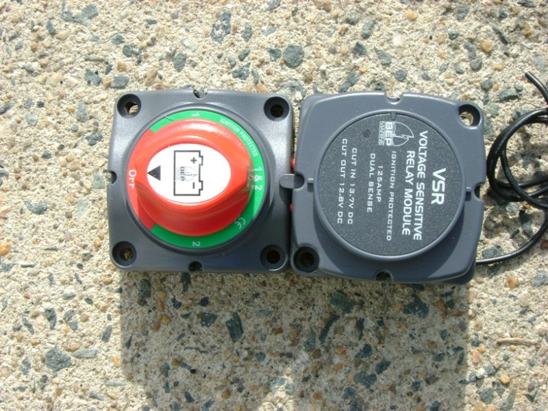 battery switch and voltage sensative relay
