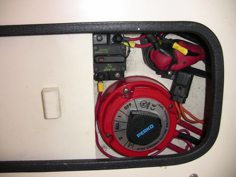 Battery switch, connectors, fuses