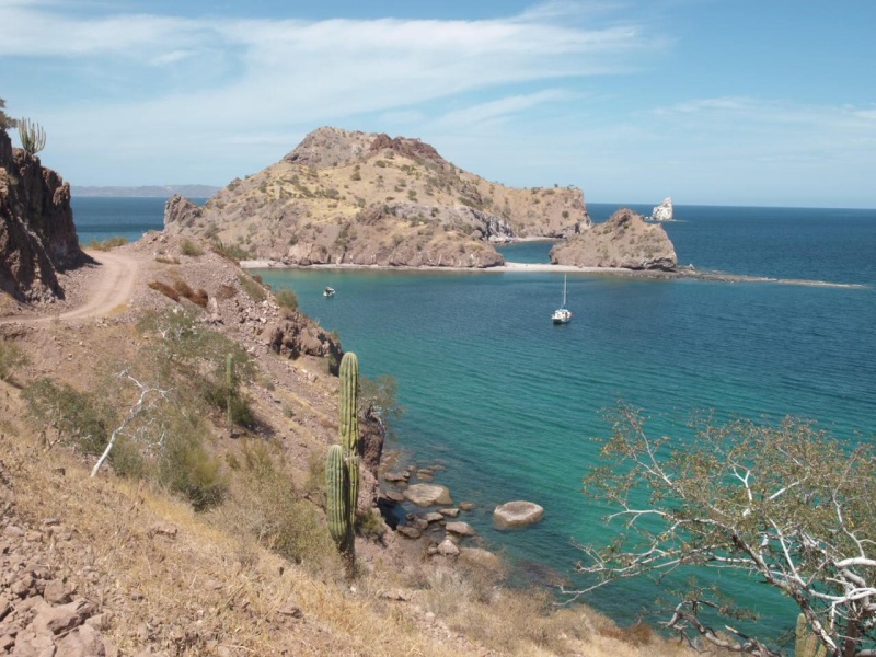 Beautiful Agua Verde anchorage north - Meander is the little boat as usual