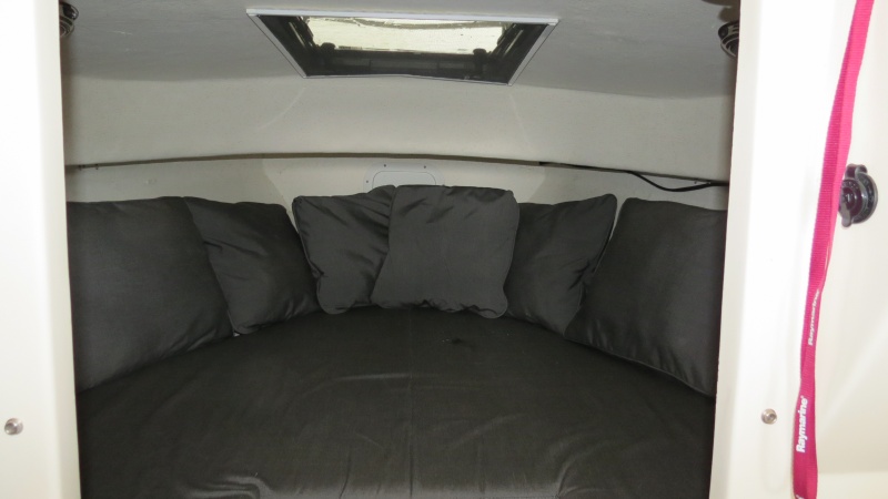 Berth with fabric matching the dining and helm