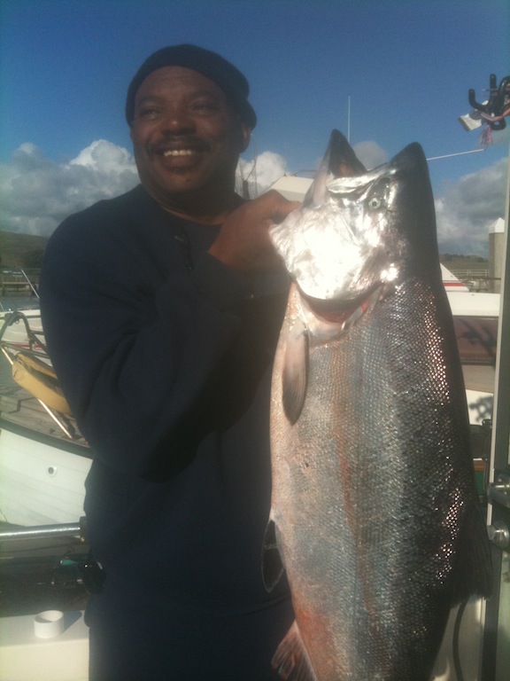 Biggest Salmon on my boat in 2011
30+ pounds 125 deep 18 miles out VK2 Flasher