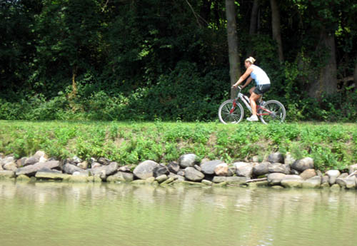 biking trail along the canal