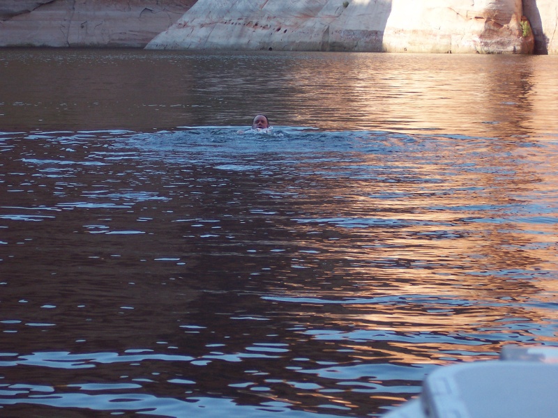 Bill swimming at Explorer Canyon