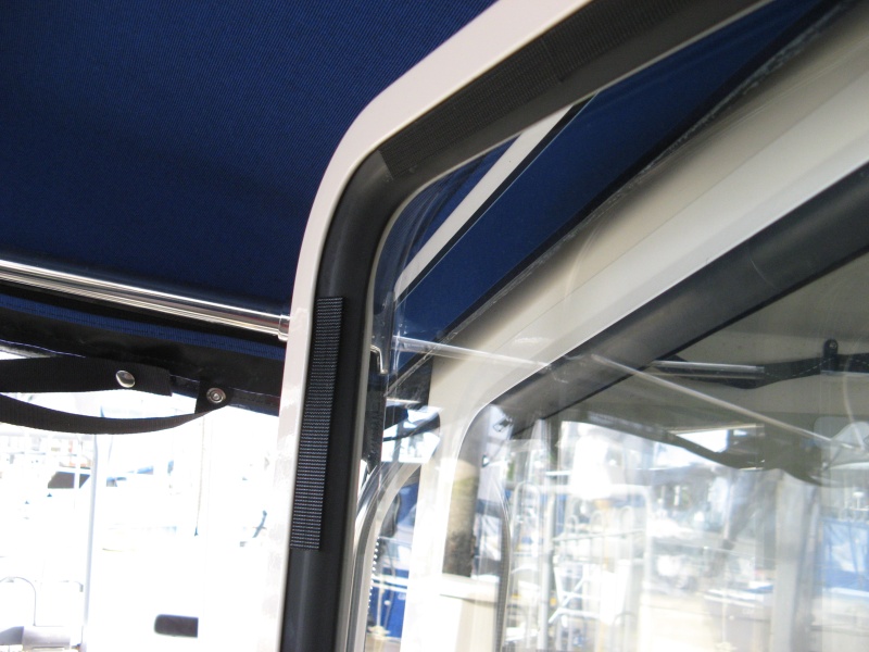 black industrial strip used to blend into door seal on the inside