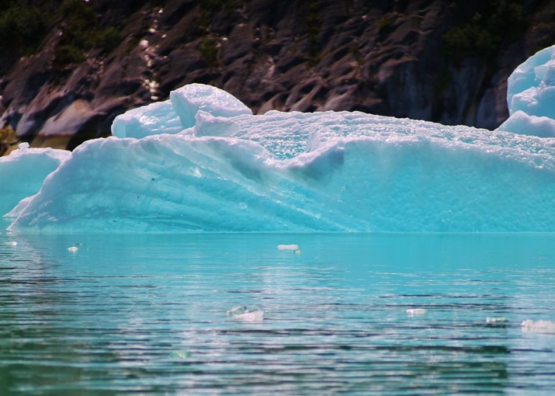Blue ice in iceberg