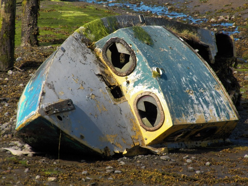 Boat on the beach in Sointula.