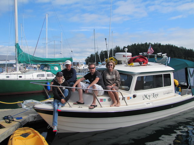 Boating with our daughter Erin & her husband Steve, Friday Harbor.