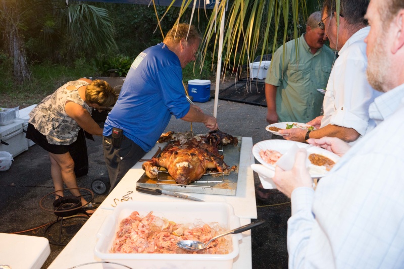 Boiled shrimp--and Miss Piggy!
