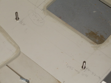 Bolts placed for track guides